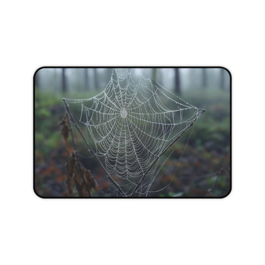Nature-Inspired Desk Mat with Spider Web Design - Perfect for Home Office Decor