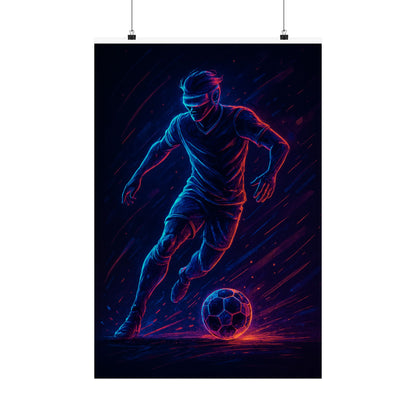 Futuristic Soccer Warrior Poster – Gamer Edition