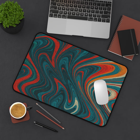 Swirling Colors Desk Mat - Perfect for Home Office, Gamer Setup, Stylish Accessories, Gift for Creatives, Desk Decor