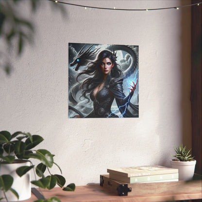 Mythical Fantasy Matte Vertical Poster - Enchanting Dragon Artwork