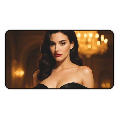 🖤 Sorceress in Scarlet – Fantasy Desk Mat | Gothic Glam Collection
