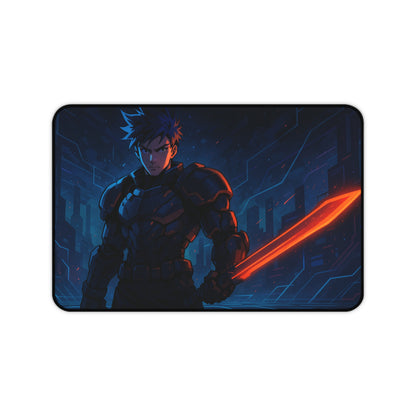 Futuristic Gamer Desk Mat, Cyberpunk Mouse Pad, Gaming Accessory, Office Decor, Gift for Gamers, Unique Desk Decor