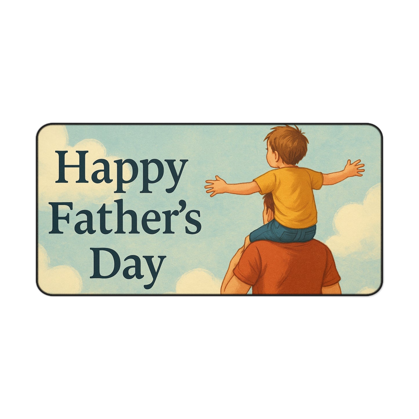 Happy Fathers Day Desk Mat, Personalized Desk Accessories, Office Gifts for Dads, Home Office Decor, Unique Fathers Day Gift
