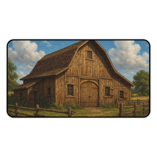 Rustic Barn Desk Mat Country Farmhouse Decor Vintage Western Office Gift for Him or Her Cozy Mouse Pad