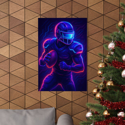 Transform Your Space with Our Matte Vertical Poster – Futuristic Football Gamer Edition