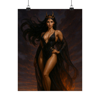 Mystical Goddess Matte Vertical Poster - Enchanting Wall Art for Home Decor