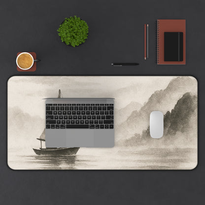 Serene Sailboat Desk Mat, Office Decor, Nautical Desk Accessory, Gift for Teachers, Home Workspace, Coastal Vibe