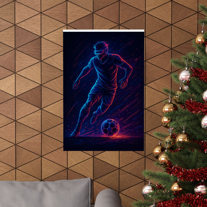 Futuristic Soccer Warrior Poster – Gamer Edition