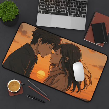Romantic Sunset Desk Mat for Couples, Anime Desk Pad, Gaming Mat, Office Decor, Gift for Him or Her