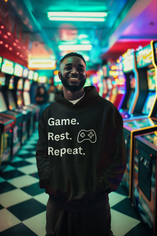 🎮 Game, Chill, Repeat Hoodie – The Perfect Blend of Comfort & Play