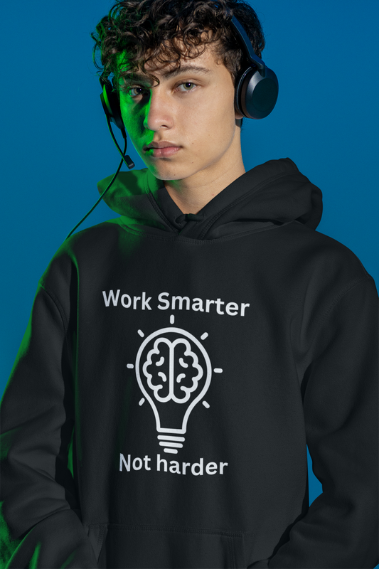 Work Smarter Unisex Hoodie - Motivational Heavy Blend Sweatshirt