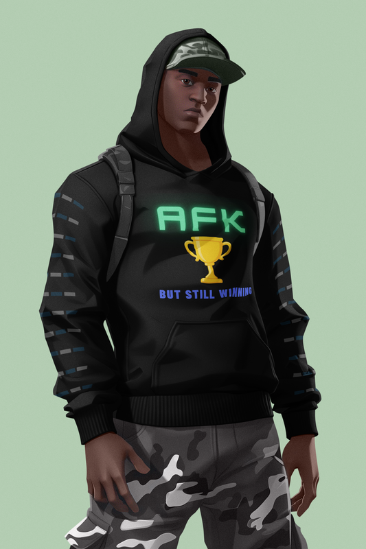 AFK But Still Winning Hoodie - Unisex Heavy Blend Sweatshirt for Gamers