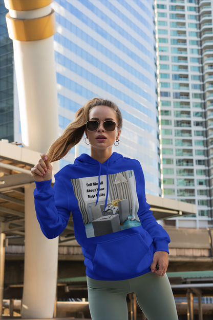 🎮 "Tell Me All About Your Rage Quits" Hoodie – For True Gamers Only!