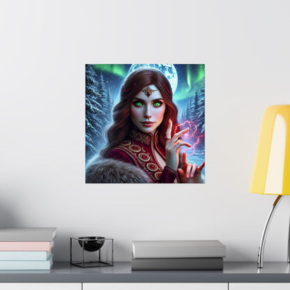 Vertical Poster - Fantasy Sorceress Wall Art for Fantasy Lovers & Gamers