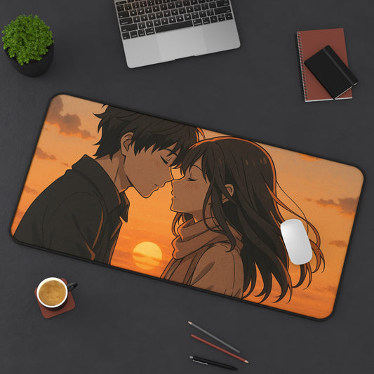 Romantic Sunset Desk Mat for Couples, Anime Desk Pad, Gaming Mat, Office Decor, Gift for Him or Her