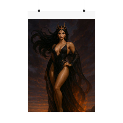 Mystical Goddess Matte Vertical Poster - Enchanting Wall Art for Home Decor