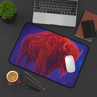 Vibrant Buffalo Desk Mat - Artistic Office Decor for Nature Lovers