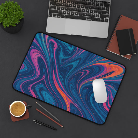 Elegant Abstract Desk Mat | Stylish Desk Pad for Home Office, Gamer Mat, Unique Gift for Birthdays, Workstation Decor, Colorful Art