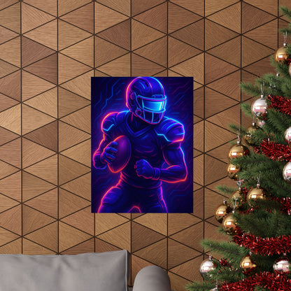 Transform Your Space with Our Matte Vertical Poster – Futuristic Football Gamer Edition