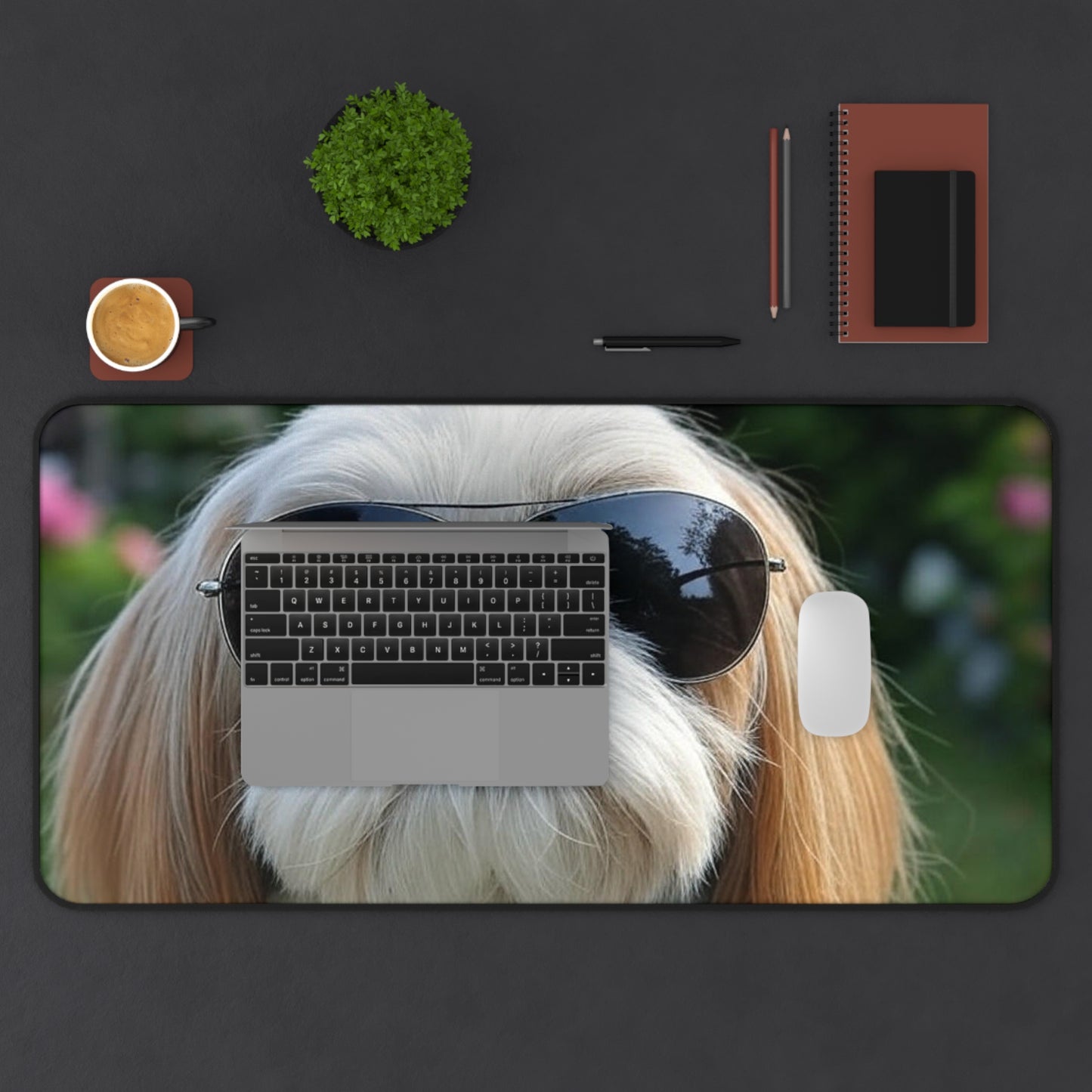 Funny Dog Desk Mat with Sunglasses - Perfect for Pet Lovers & Home Offices