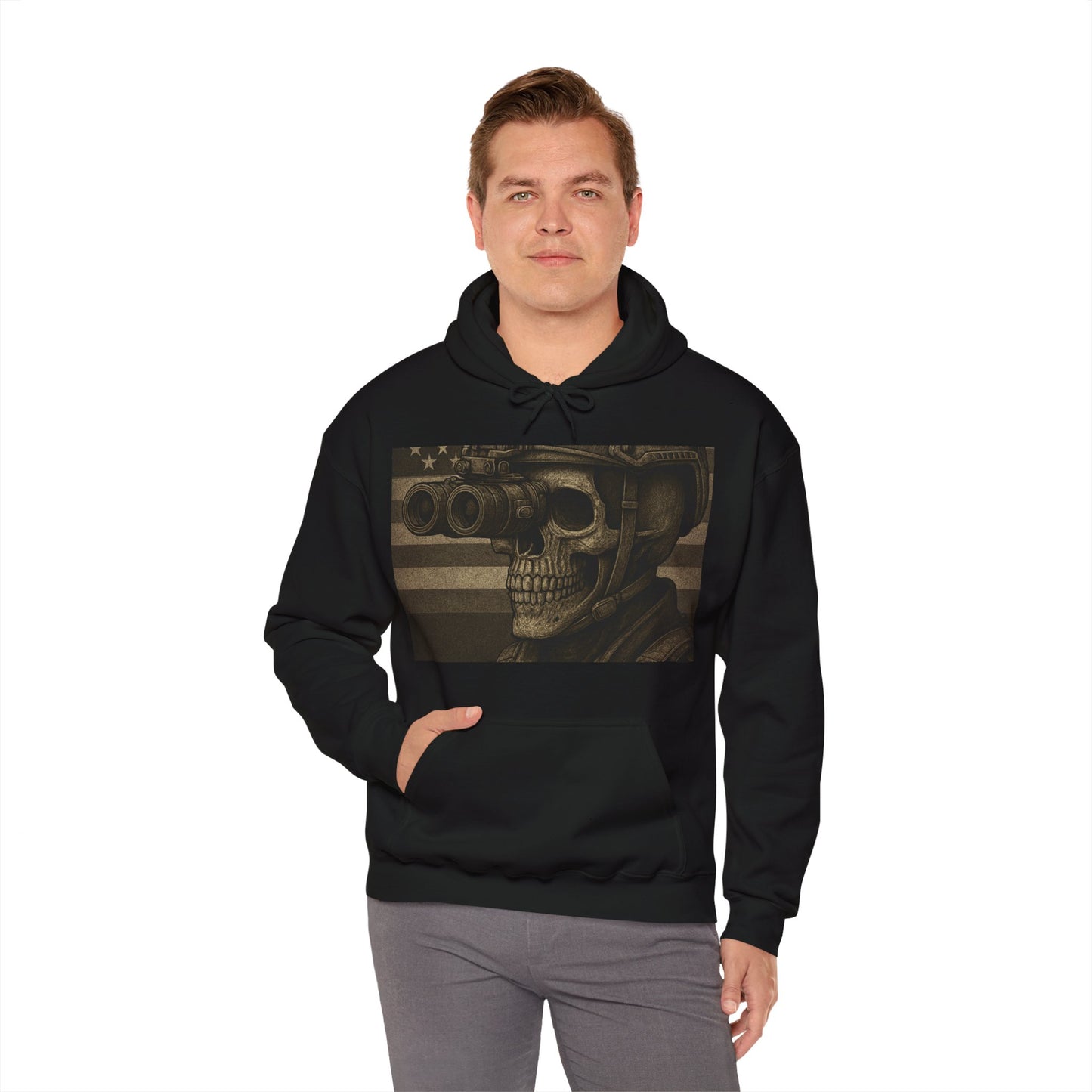 Silent Sentinel – Tactical Skull Hoodie