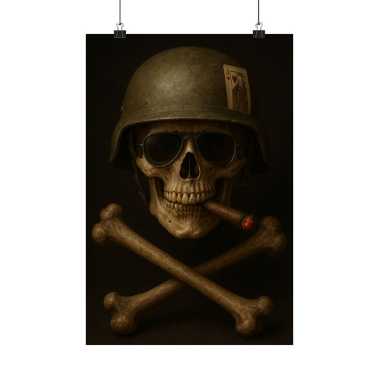 Ace – Tactical Skull Matte Poster