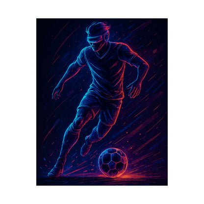 Futuristic Soccer Warrior Poster – Gamer Edition