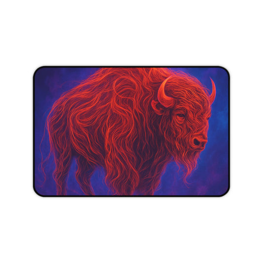 Vibrant Buffalo Desk Mat - Artistic Office Decor for Nature Lovers