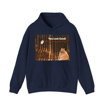 Cozy Cat Vibes Hoodie - You Look Good Unisex Sweatshirt