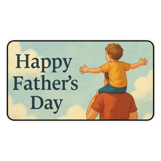 Happy Fathers Day Desk Mat, Personalized Desk Accessories, Office Gifts for Dads, Home Office Decor, Unique Fathers Day Gift