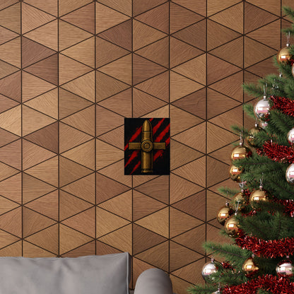 Vertical Poster - Bold Bullet Cross Design