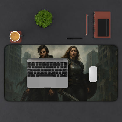 Epic Warrior-Themed Desk Mat – Premium Non-Slip Gaming & Work Surface