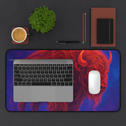 Vibrant Buffalo Desk Mat - Artistic Office Decor for Nature Lovers