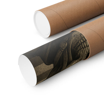 Silent Sentinel – Military Skull with Night Vision Matte Poster