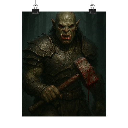 “Wrath of the Ironhammer” – Matte Vertical Fantasy Poster