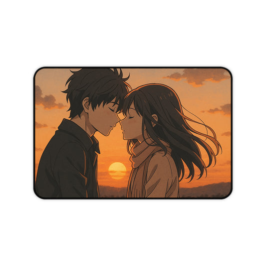 Romantic Sunset Desk Mat for Couples, Anime Desk Pad, Gaming Mat, Office Decor, Gift for Him or Her