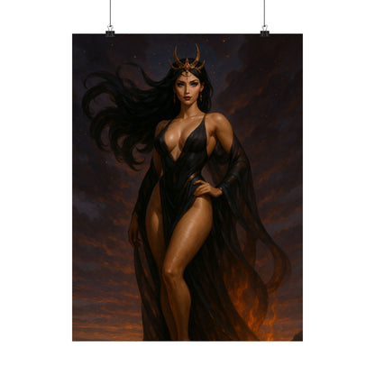 Mystical Goddess Matte Vertical Poster - Enchanting Wall Art for Home Decor