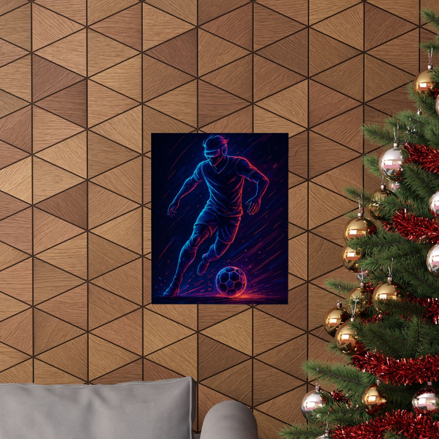 Futuristic Soccer Warrior Poster – Gamer Edition