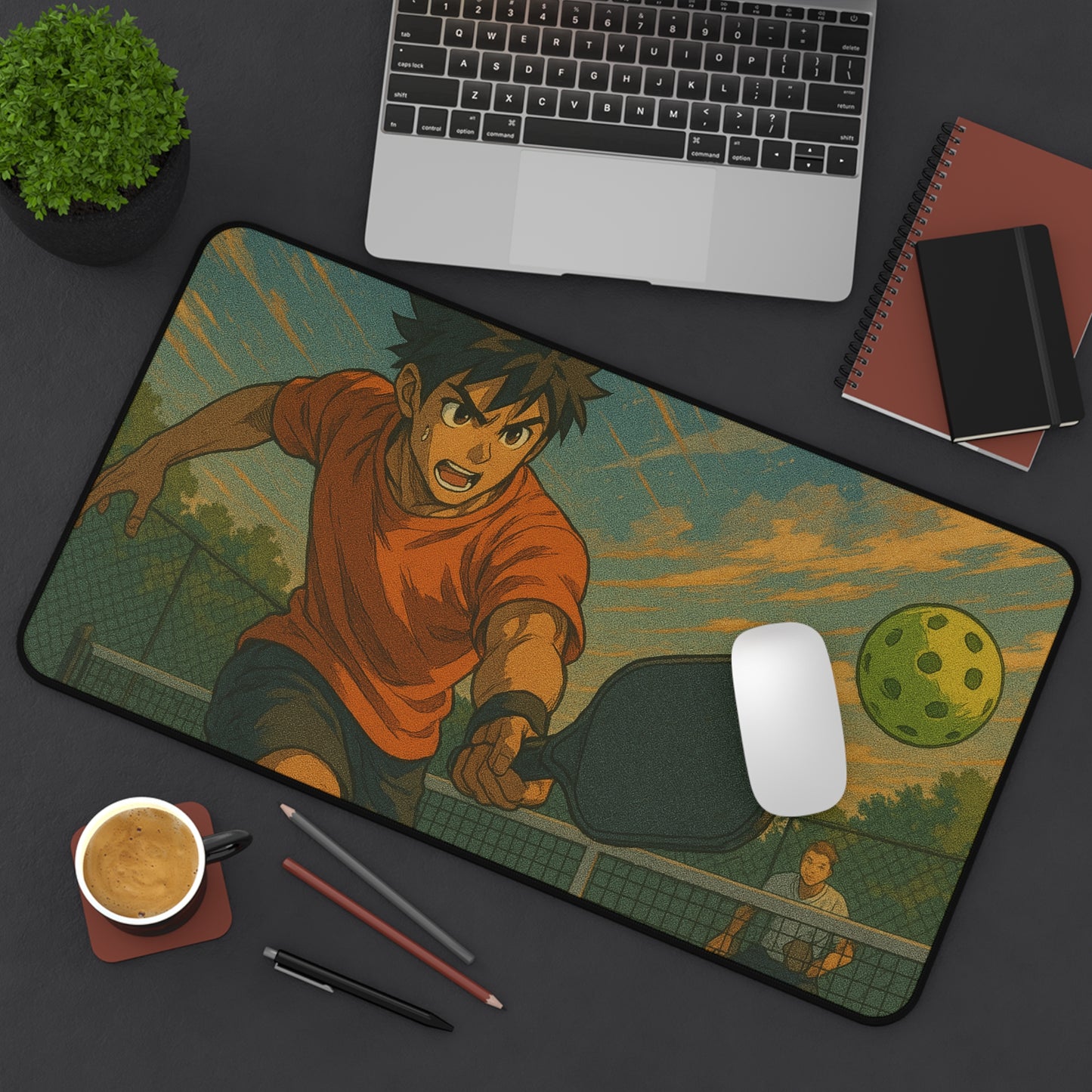 Sporty Desk Mat Featuring Energetic Athlete | Perfect for Gamers, Students, Office Decor, Gift for Sports Lovers, Home Office