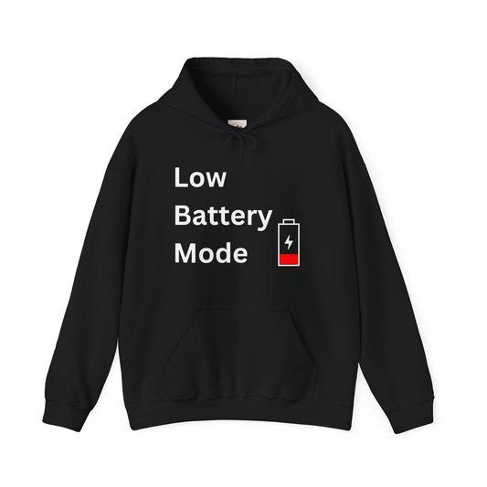 Low Battery Mode Hoodie - Unisex Heavy Blend™ Sweatshirt for Tech Lovers