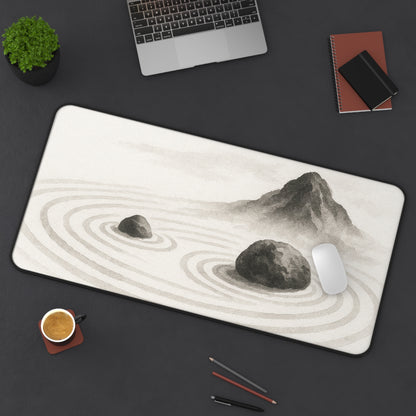 Zen Landscape Desk Mat, Meditation Office Decor, Japanese Inspired Desk Pad, Workspace Essentials, Gift for Home Office