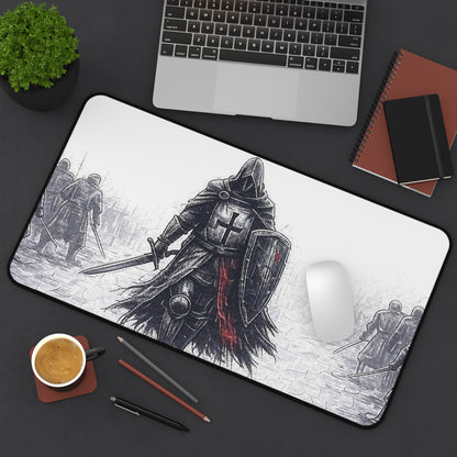 Knight's Adventure Desk Mat - Gaming & Office Decor