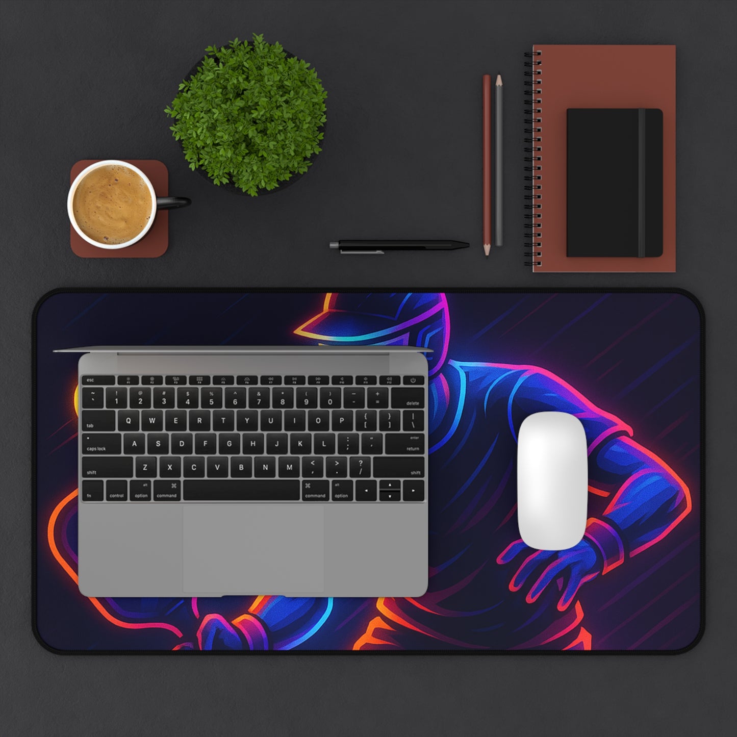 Pickleball Gamer Desk Mat – Serve Up Neon Precision