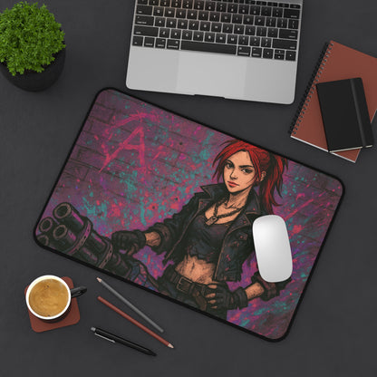 Desk Mat - Edgy Graffiti Art - Stylish Office Accessories for Gamers and Creatives