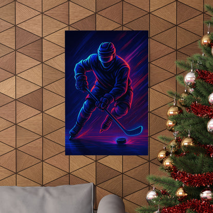 Hockey Gamer Poster – Game On, Glitched Out