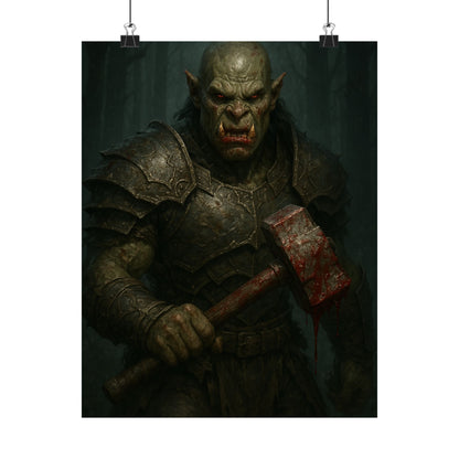 “Wrath of the Ironhammer” – Matte Vertical Fantasy Poster