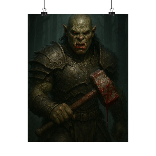 “Wrath of the Ironhammer” – Matte Vertical Fantasy Poster