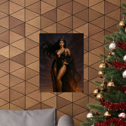 Mystical Goddess Matte Vertical Poster - Enchanting Wall Art for Home Decor
