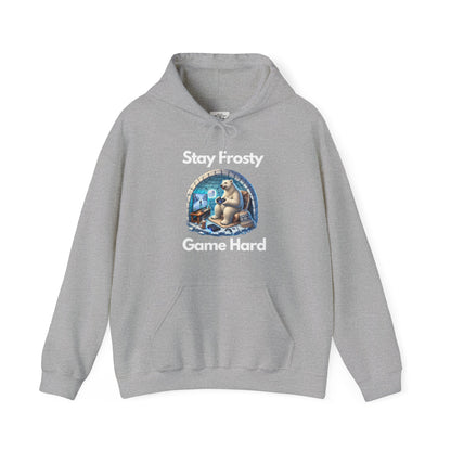 🎮 Stay Frosty Game Hard Hoodie – Level Up Your Comfort & Style
