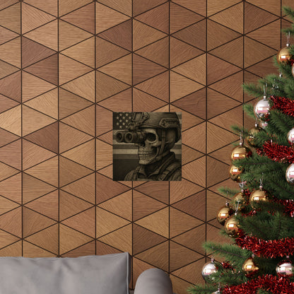 Silent Sentinel – Military Skull with Night Vision Matte Poster